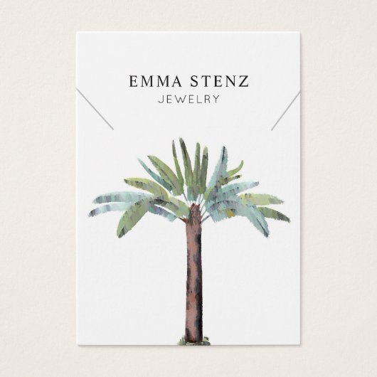 Necklace Display Card ・ Pastel Palm Tree (Vorderseite)