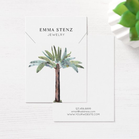 Necklace Display Card ・ Pastel Palm Tree (Schreibtisch)