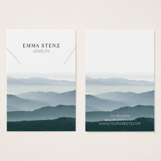 Necklace Display Card ・ Pastelberg (Vorne & Hinten)