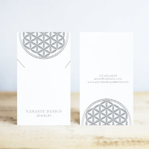 Necklace Display Card ・ Silver Blume des Lebens Visitenkarte