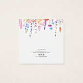 Necklace Display Card ・ Watercolor Wilde Blume (Rückseite)