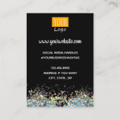 Necklace Display Imitats Rainbow Metalialer Glitze Visitenkarte (Rückseite)