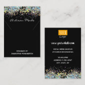 Necklace Display Imitats Rainbow Metalialer Glitze Visitenkarte (Vorne/Hinten)