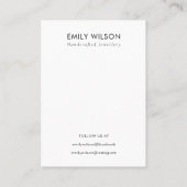 Necklace-Display-Logo für die Navy White Blush-Ker Visitenkarte (Rückseite)