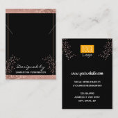 Necklace Display Rose Gold Floral Visitenkarte (Vorne/Hinten)
