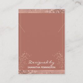 Necklace Display Rose Gold Floral Visitenkarte