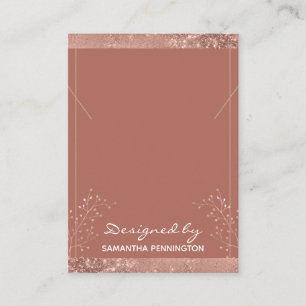 Necklace Display Rose Gold Floral Visitenkarte