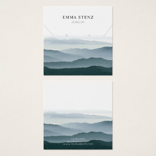 Necklace Earring Display Card ・ Pastellgebirge (Vorne & Hinten)