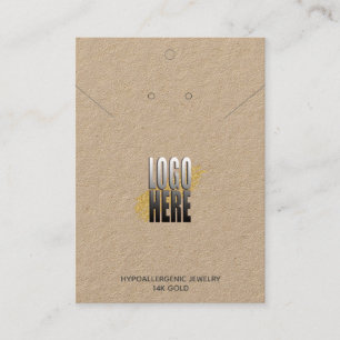 Necklace Earring Holding Logo Social Media auf Kra Visitenkarte