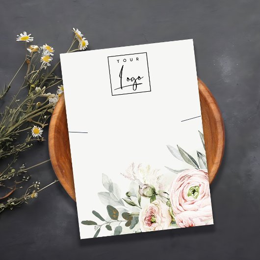 Necklace-Holder mit dem Logo "Soft Blush Green Peo Visitenkarte