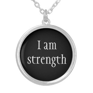 Necklace-I Am Stärke Versilberte Kette
