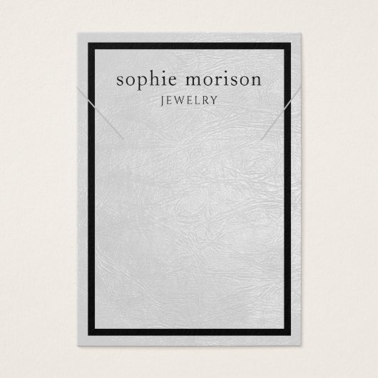 Necklace Juwelier Display Card ・ Chic Leather (Vorderseite)