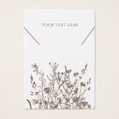 Necklace Juwelier Display Card ・ Earthy floral (Vorderseite)