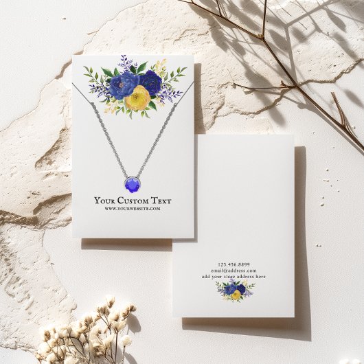 Necklace Juwelier Display Card ・ Watercolor Floral
