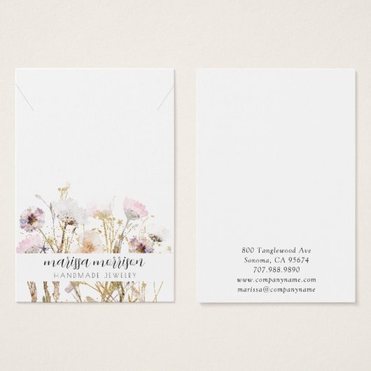 Necklace Juwelier Pink Gold Wildblumen Anzeige (Vorne & Hinten)