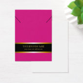 Necklace Pendant Hot Pink Gold Black Display Card (Schreibtisch)