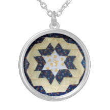 Necklace - Quilted Star Pattern