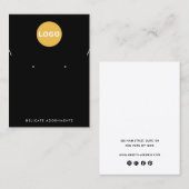 Necklace-Stöckelhalter für das Schwarze Add-Logo Visitenkarte (Vorne/Hinten)