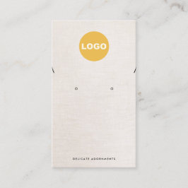 Necklace Stud Earring Beige Linde Logo hinzufügen Visitenkarte