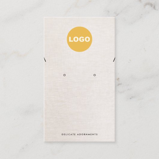 Necklace Stud Earring Beige Linde Logo hinzufügen Visitenkarte (Vorderseite)