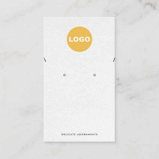 Necklace Study Earring White Leder Add Logo Busi Visitenkarte (Vorderseite)