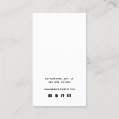 Necklace Study Earring White Leder Add Logo Visitenkarte (Rückseite)