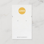 Necklace Study Earring White Leder Add Logo Visitenkarte (Vorderseite)
