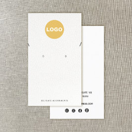 Necklace Study Earring White Leder Add Logo Visitenkarte