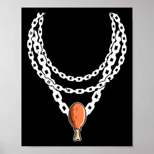 Necklace Turkey Leg Pendant Erntedank Day Fall Poster (Vorne)