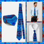 NECKTIE - Blau mit Rot - Mandala-Design Krawatte<br><div class="desc">Auf dieser attraktiven Männernadel ist ein blaues Bild mit Rot und mehr zu sehen (Shirt und Modell sind nicht inbegriffen). Das Bild deckt die gesamte Vorder- und Rückseite der Krawatte ab. Da sie nicht von vorn entfernt oder ersetzt werden kann (siehe HINWEIS unten), kann sie aber für ein anderes Aussehen...</div>