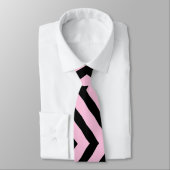 Necktie Buddy Black Pink Zig Zag Muster Krawatte (Gebunden)