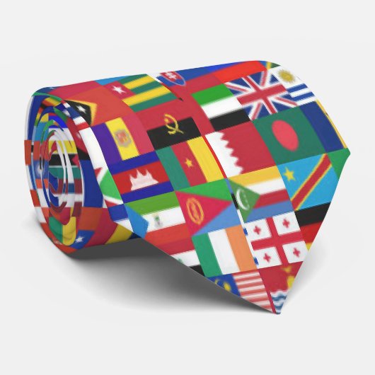 Necktie Buddy World Flags Krawatte (Gerollt)