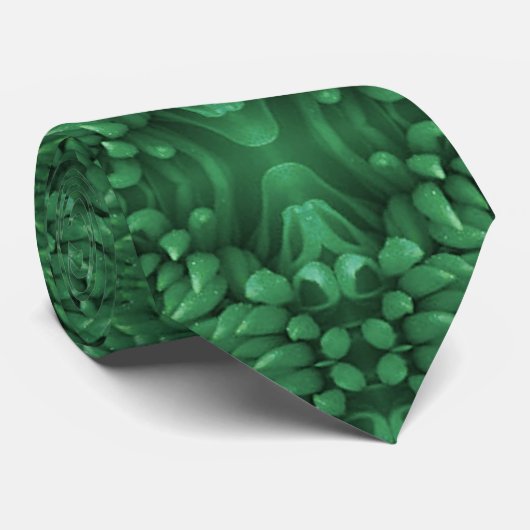 Necktie - Chrysanthemum Green Kaleidoscopic Krawatte (Gerollt)