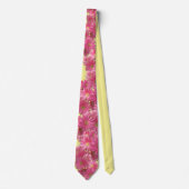 Necktie - Dunkelrosa Gerbera Daisies Krawatte (Vorderseite)