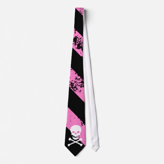 Necktie EMO gebrochen Schädel und Knochen Krawatte (Vorderseite)