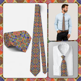 NECKTIE - Farbtöne von Blau, Grün, Gelb und Rosa Krawatte