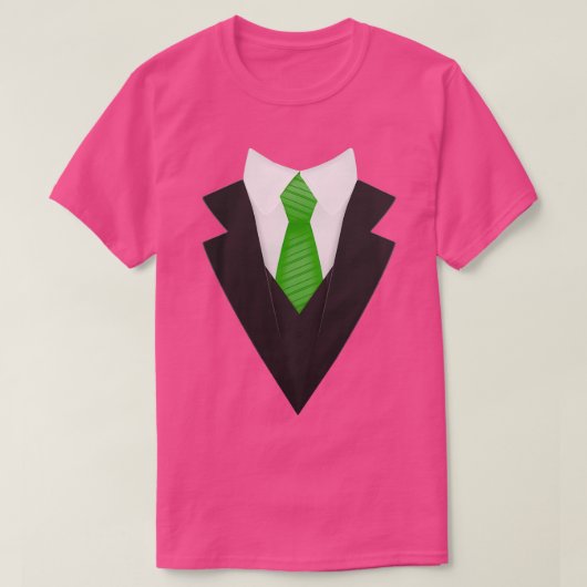 Necktie formaler Verschleiß in Säuregrün T-Shirt (Design vorne)