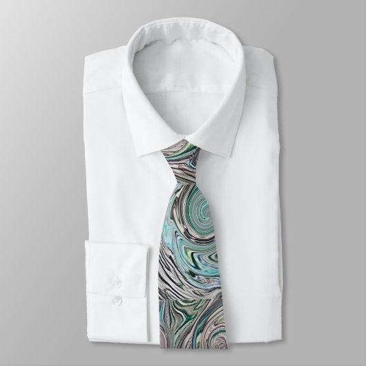 Necktie mit Coolen Wirbel Krawatte (Gebunden)