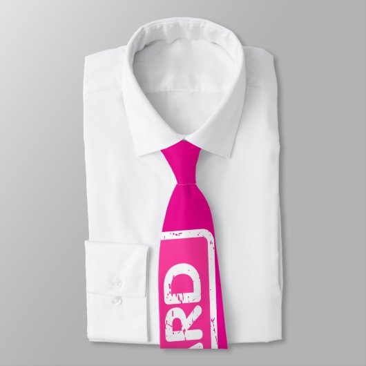 Necktie mit dem Logo "White and Pink Wayward" Krawatte (Gebunden)