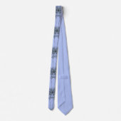 Necktie mit Linien-Design in blau Krawatte (Rückseite)
