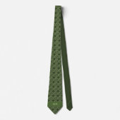 Necktie mit Monogramm Sage Green Circles Krawatte (Vorderseite)