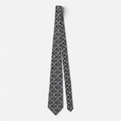 NeckTie mit schwarz-grauem Muster Krawatte (Vorderseite)