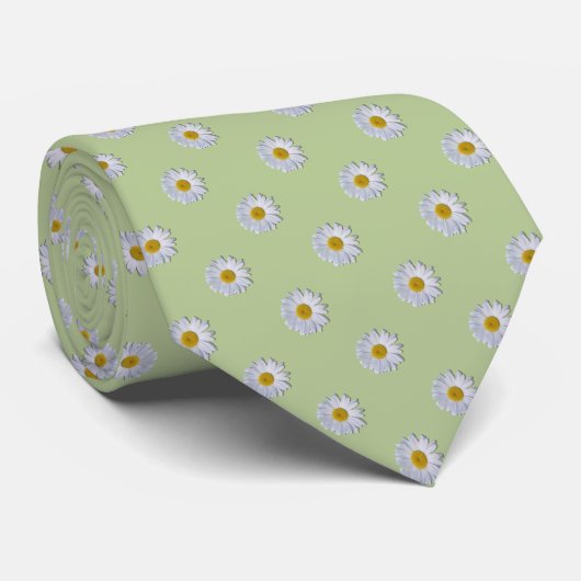 Necktie - New Daisy on Sage Krawatte (Gerollt)