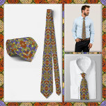 NECKTIE - Rot/Blau/Grün & Mehr - Farbiges Muster Krawatte<br><div class="desc">Ein mehrfarbiges Bild in Rot-, Blau-, Grün-, Violett- und Gelbtönen ist auf diesem attraktiven Männerschwarm zu sehen (Shirt und Modell sind nicht inbegriffen). Das Bild deckt die gesamte Vorder- und Rückseite der Krawatte ab. Da sie nicht von vorn entfernt oder ersetzt werden kann (siehe HINWEIS unten), kann sie für ein...</div>