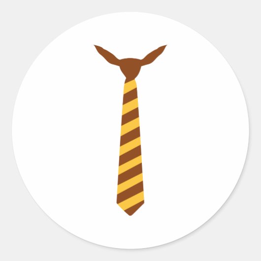 Necktie Runder Aufkleber (Vorderseite)
