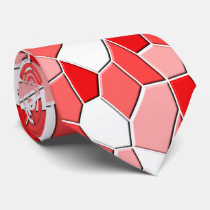 Necktie - Shades of Red 3D Mosaic Krawatte