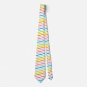 NECKTIE - Streifen in einem Regenbogen von Farben Krawatte (Vorderseite)