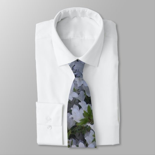 Necktie - White Azalea Krawatte (Gebunden)