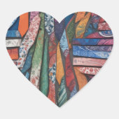 Neckties Herz-Aufkleber (Vorderseite)