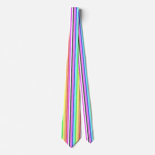 Neckties Regenbogenfarbstreifen Krawatte (Vorderseite)